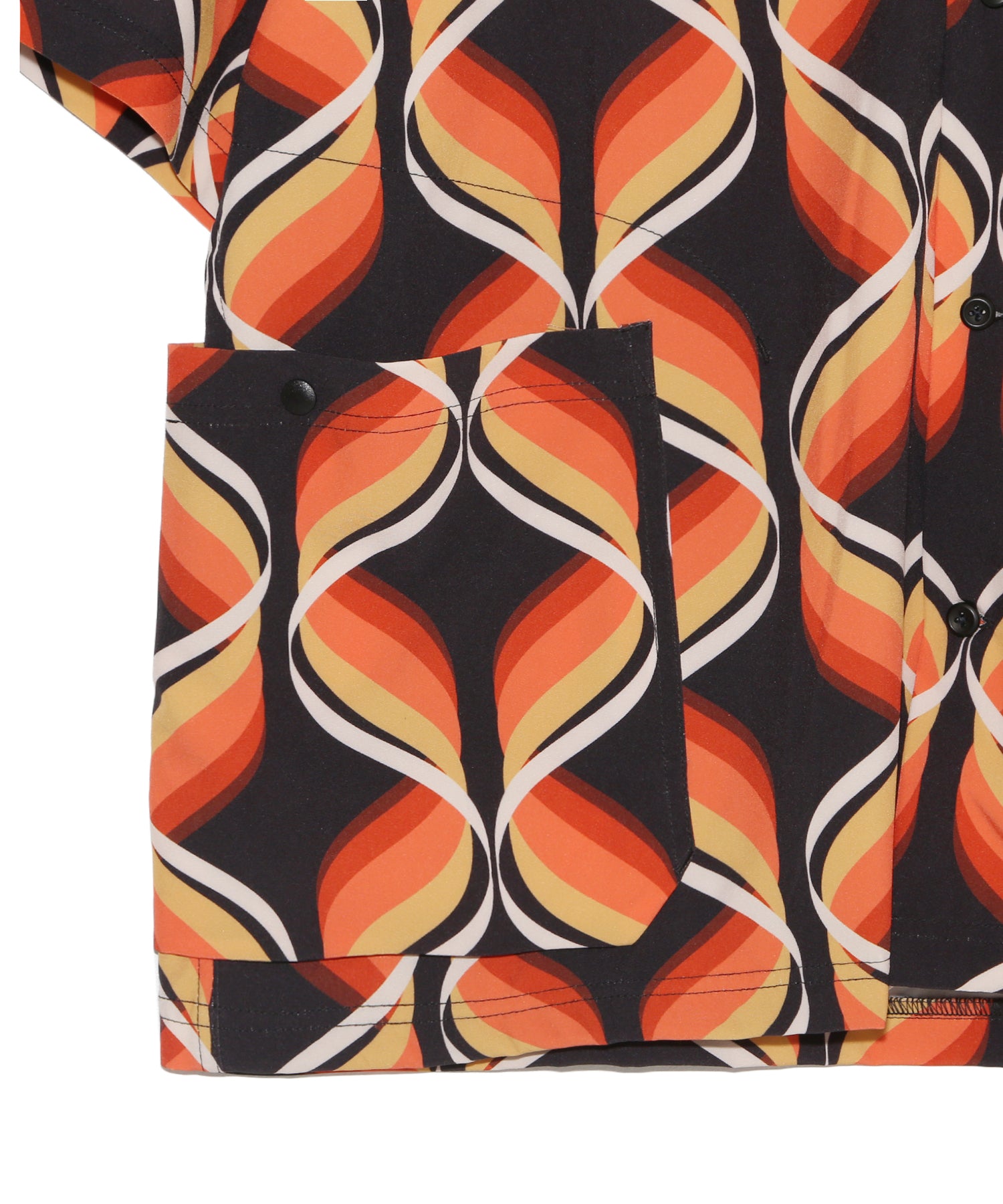 Gradient wave print shirt / M25SU2404