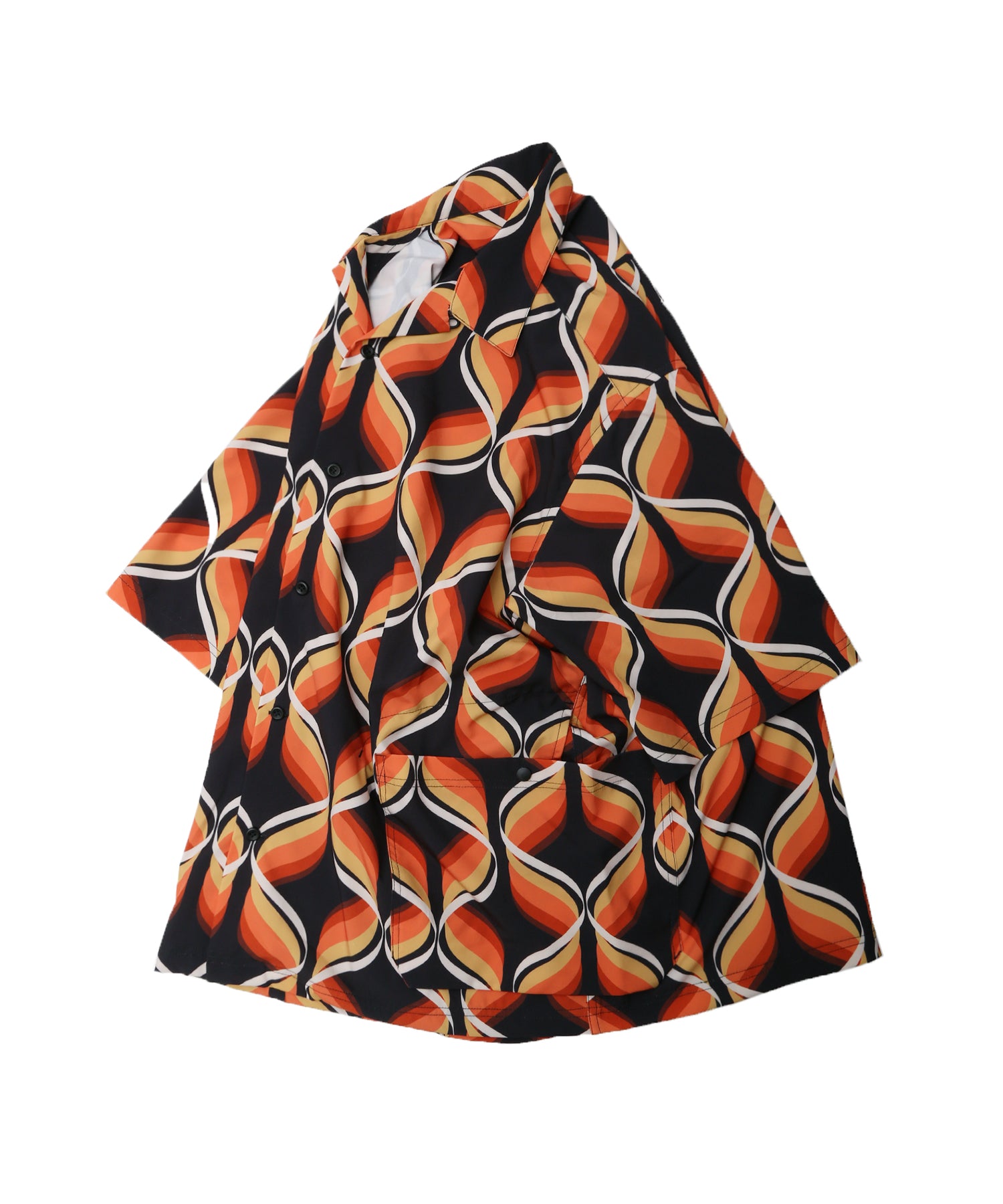 Gradient wave print shirt / M25SU2404