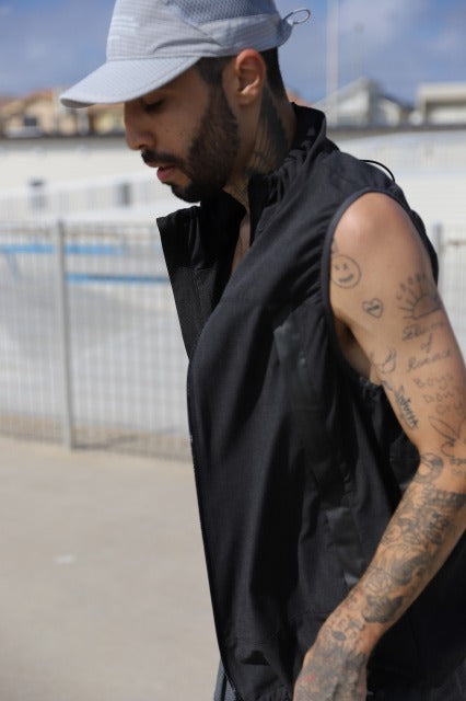 Tech wool zip vest / M25SU0201