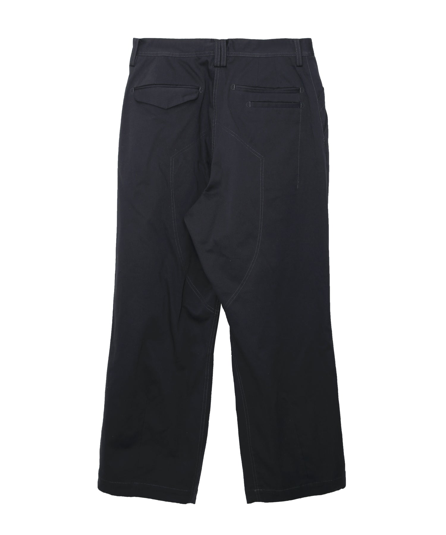 Wide Knee-Tuck Tapered Pants