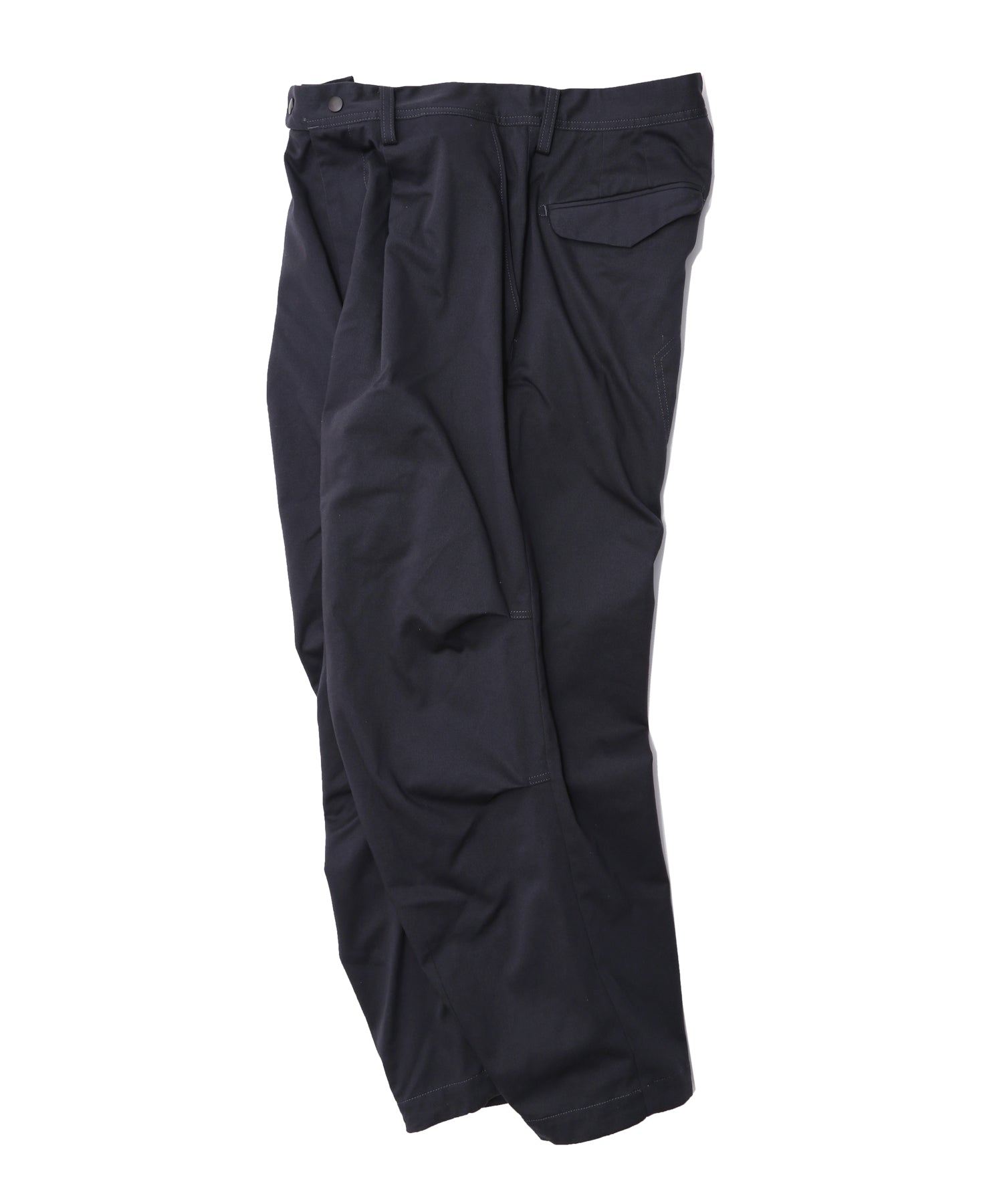 Wide Knee-Tuck Tapered Pants