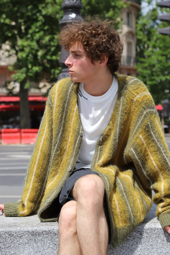 DUSK STRIPE CARDIGAN / M25AW1302